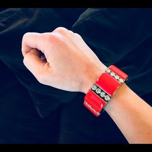 Jcrew orange and diamond bracelet